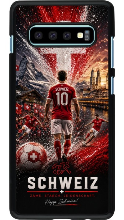 Coque Samsung Galaxy S10+ - Football Schweiz splash 2026