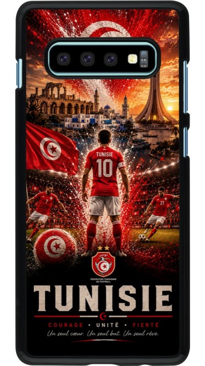 Coque Samsung Galaxy S10+ - Football Tunisie splash 2026