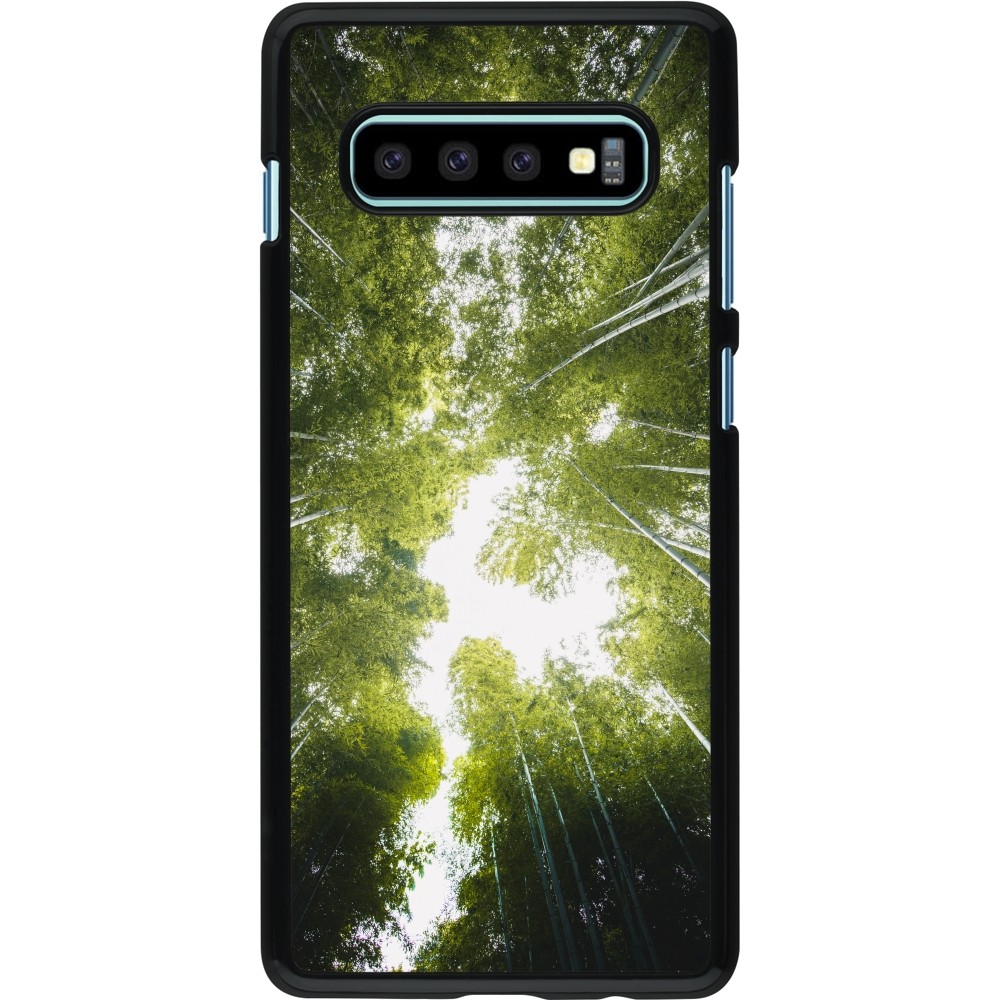 Samsung Galaxy S10+ Case Hülle - Spring 23 forest blue sky