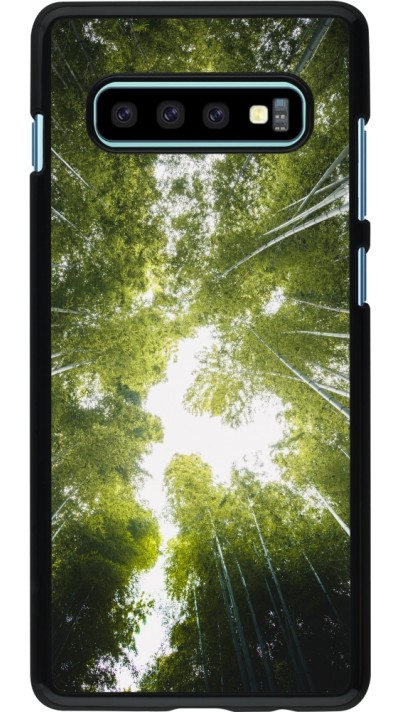 Samsung Galaxy S10+ Case Hülle - Spring 23 forest blue sky