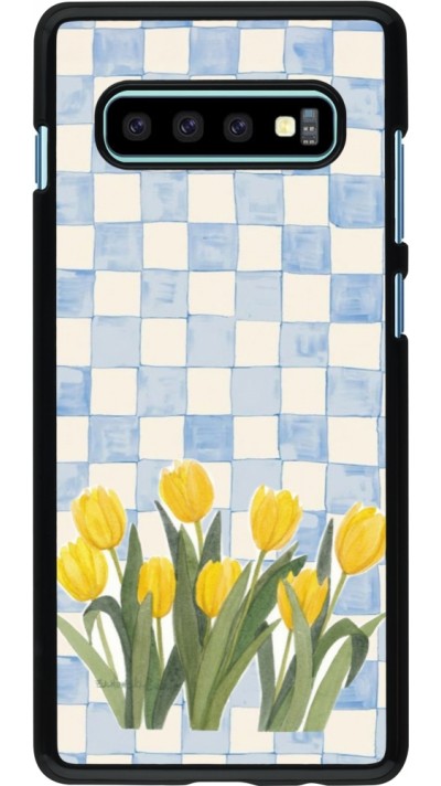 Coque Samsung Galaxy S10+ - Blue vichy tulips 2026