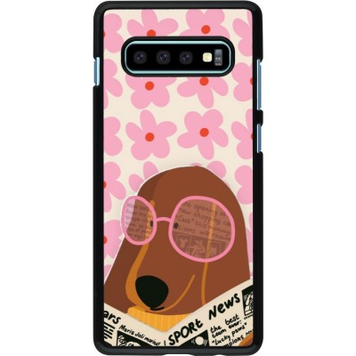 Coque Samsung Galaxy S10+ - Dog with newspaper Spring 2026