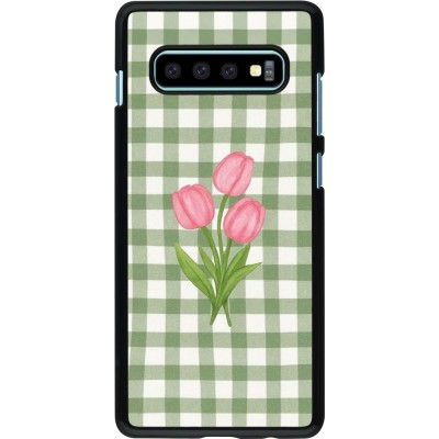 Coque Samsung Galaxy S10+ - Green vichy tulips Spring 2026