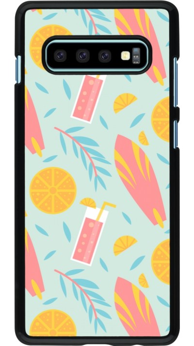 Coque Samsung Galaxy S10+ - Summer 2025 Pattern citron