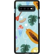 Samsung Galaxy S10+ Case Hülle - Summer 2025 Pattern papaya