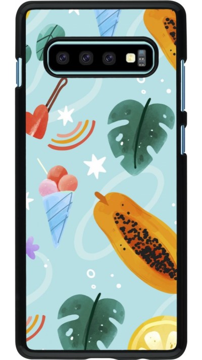 Coque Samsung Galaxy S10+ - Summer 2025 Pattern papaya