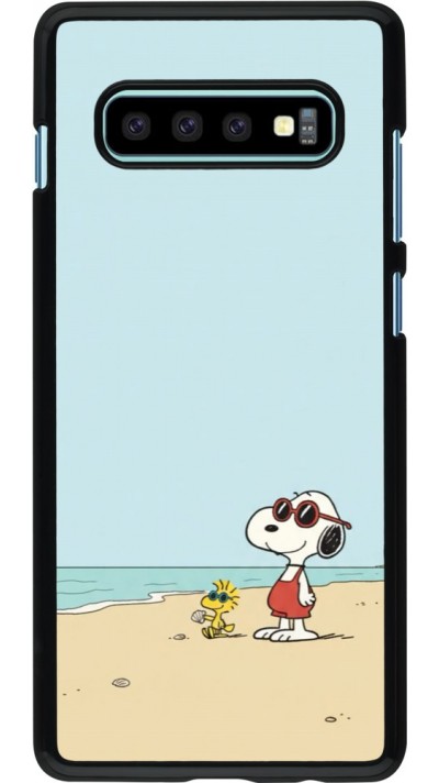 Coque Samsung Galaxy S10+ - Snoopy on the beach Summer 2026