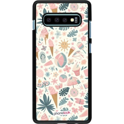 Coque Samsung Galaxy S10+ - Summer Pink Pattern