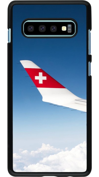 Samsung Galaxy S10+ Case Hülle -  Schweizer Nationalfeiertag Sky Swiss Flag