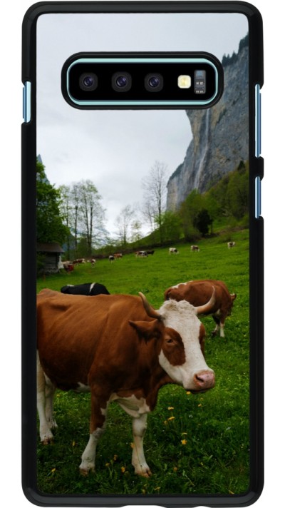 Samsung Galaxy S10+ Case Hülle -  Nationalfeiertag Schweiz Kühe