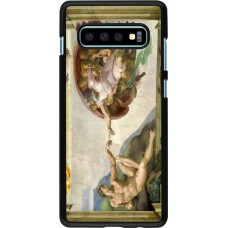 Samsung Galaxy S10+ Case Hülle - Kunstbild - Die Erschaffung Adams - Michelangelo