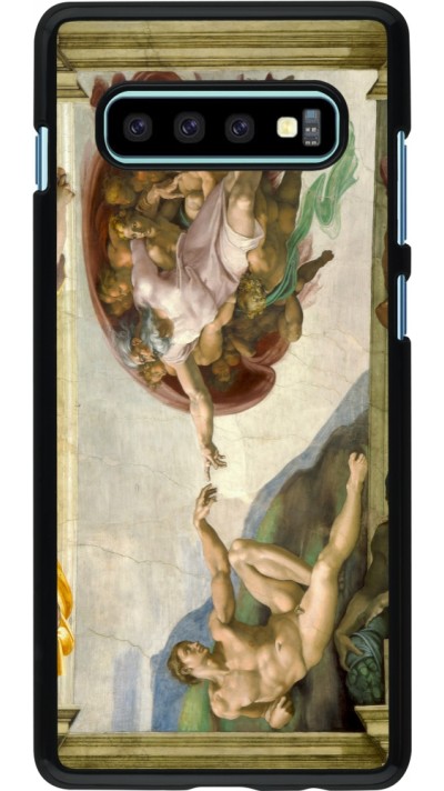 Coque Samsung Galaxy S10+ - Tableau art - La Création d’Adam - Michel-Ange Coque Samsung Galaxy S10+ - Tableau art - La Création d’Adam - Michel-Ange