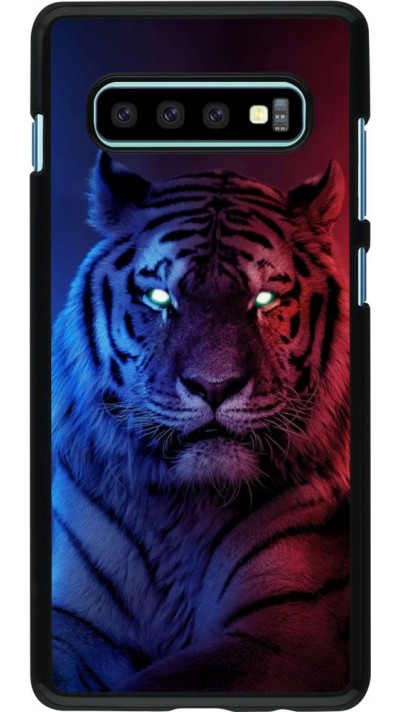 Coque Samsung Galaxy S10+ - Tiger Blue Red
