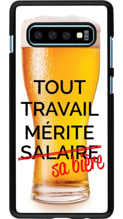 Coque Samsung Galaxy S10+ - Tout travail mérite sa bière