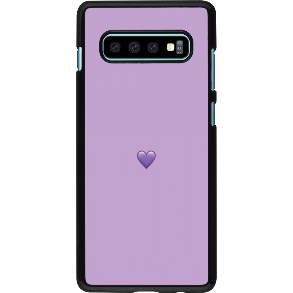 Samsung Galaxy S10+ Case Hülle - Valentine 2023 purpule single heart