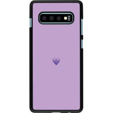 Samsung Galaxy S10+ Case Hülle - Valentine 2023 purpule single heart