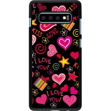 Samsung Galaxy S10+ Case Hülle - Valentine 2023 love symbols