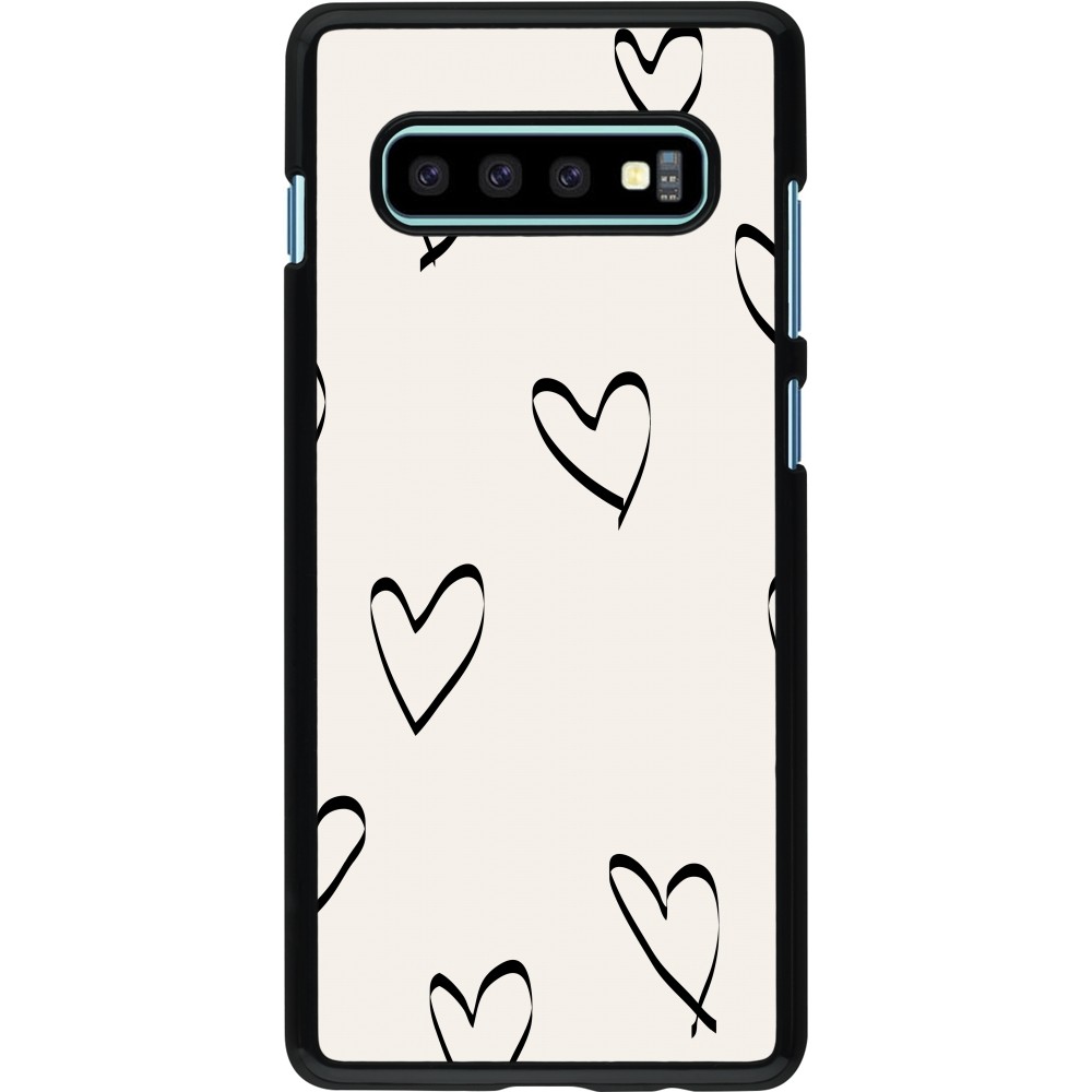 Samsung Galaxy S10+ Case Hülle - Valentine 2023 minimalist hearts