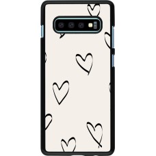 Samsung Galaxy S10+ Case Hülle - Valentine 2023 minimalist hearts