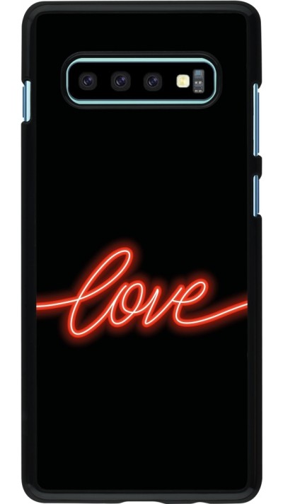 Coque Samsung Galaxy S10+ - Valentine 2023 neon love