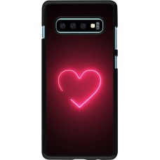 Samsung Galaxy S10+ Case Hülle - Valentine 2023 single neon heart