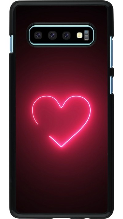 Coque Samsung Galaxy S10+ - Valentine 2023 single neon heart