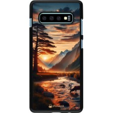 Samsung Galaxy S10+ Case Hülle - Tal Sonnenuntergang Hirsch Baum