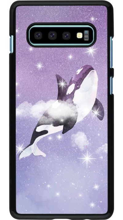 Coque Samsung Galaxy S10+ - Whale in sparking stars