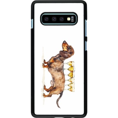 Samsung Galaxy S10+ Case Hülle - Wine Teckel