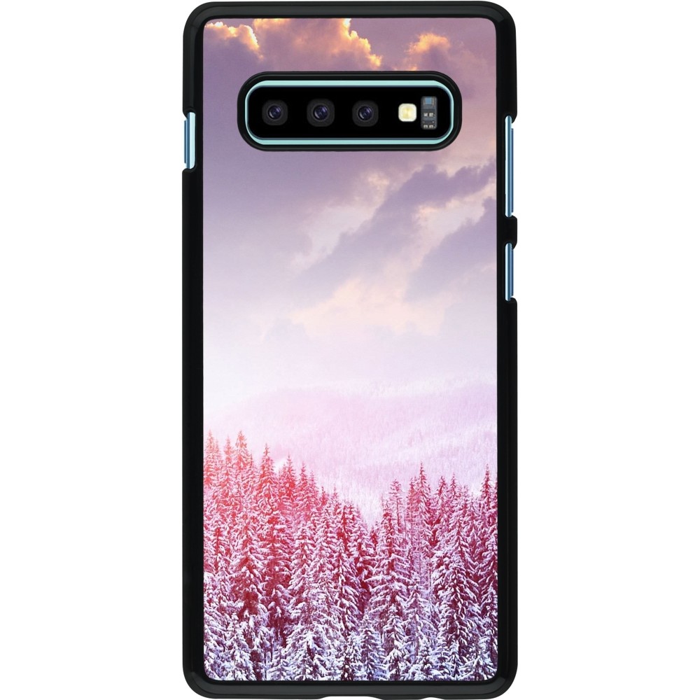 Samsung Galaxy S10+ Case Hülle - Winter 22 Pink Forest