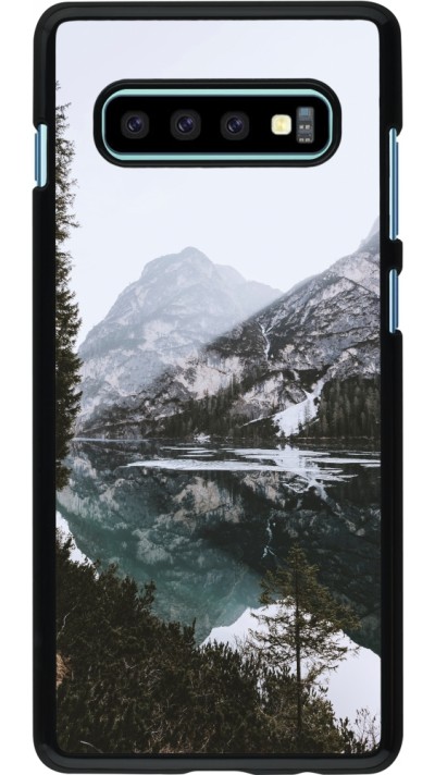 Coque Samsung Galaxy S10+ - Winter 22 snowy mountain and lake