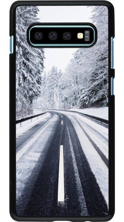 Coque Samsung Galaxy S10+ - Winter 22 Snowy Road