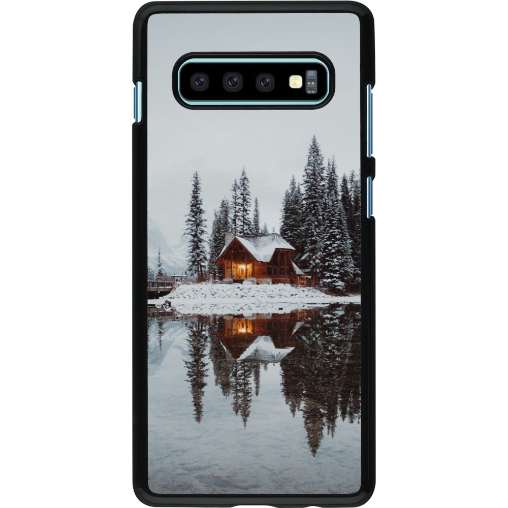 Coque Samsung Galaxy S10+ - Winter 25 Winter house forest afternoon