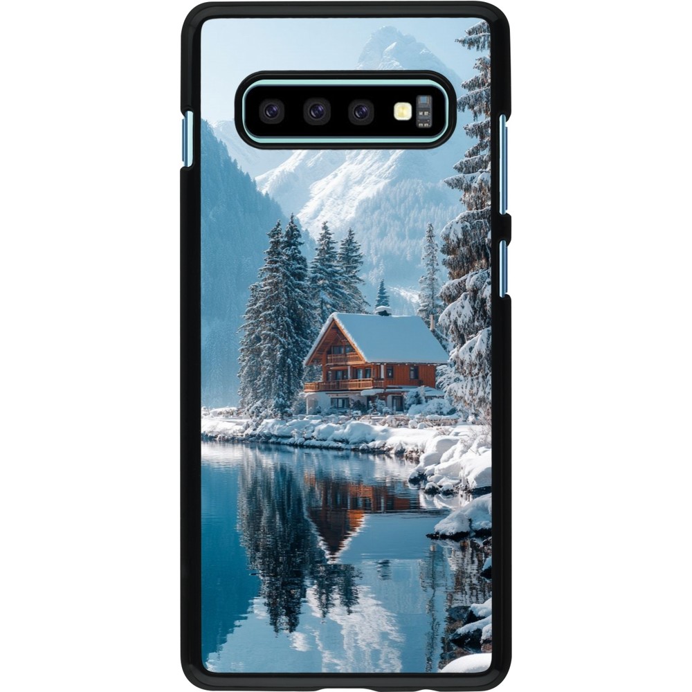 Coque Samsung Galaxy S10+ - Winter 25 Winter house forest day