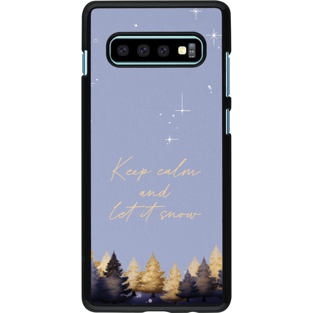 Samsung Galaxy S10+ Case Hülle - Winter 25 Winter illustration of trees
