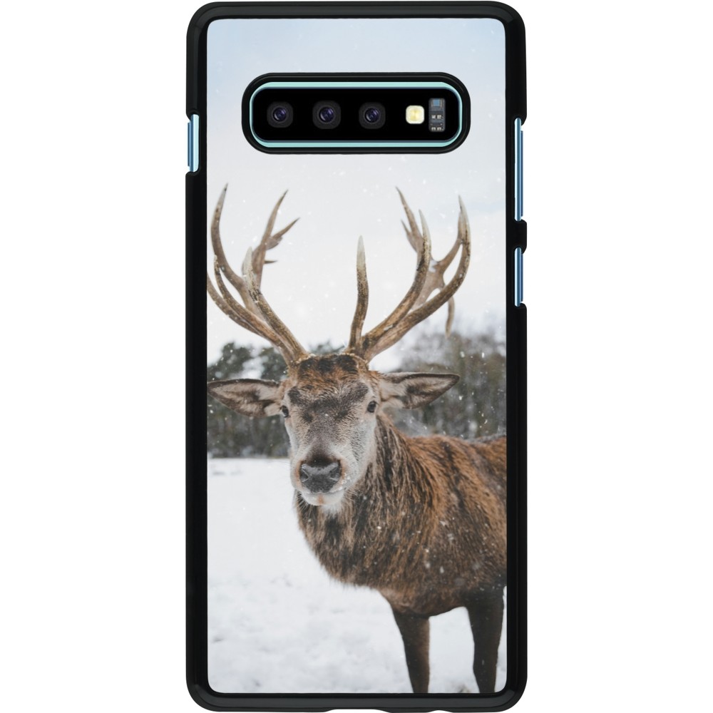 Samsung Galaxy S10+ Case Hülle - Winter 25 Winter reindeer
