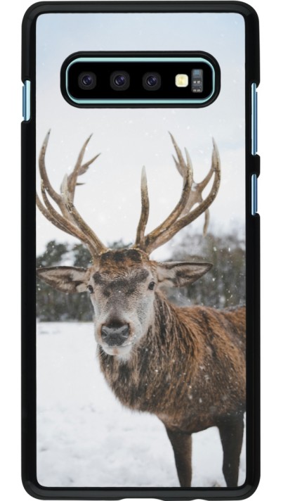 Samsung Galaxy S10+ Case Hülle - Winter 25 Winter reindeer