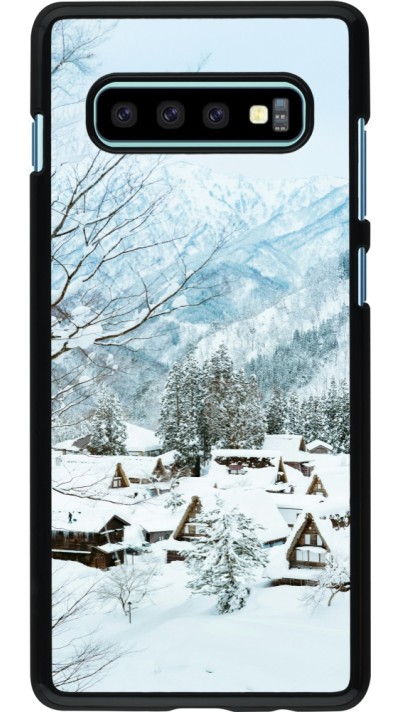 Samsung Galaxy S10+ Case Hülle - Winter 25 Winter snowy landscape