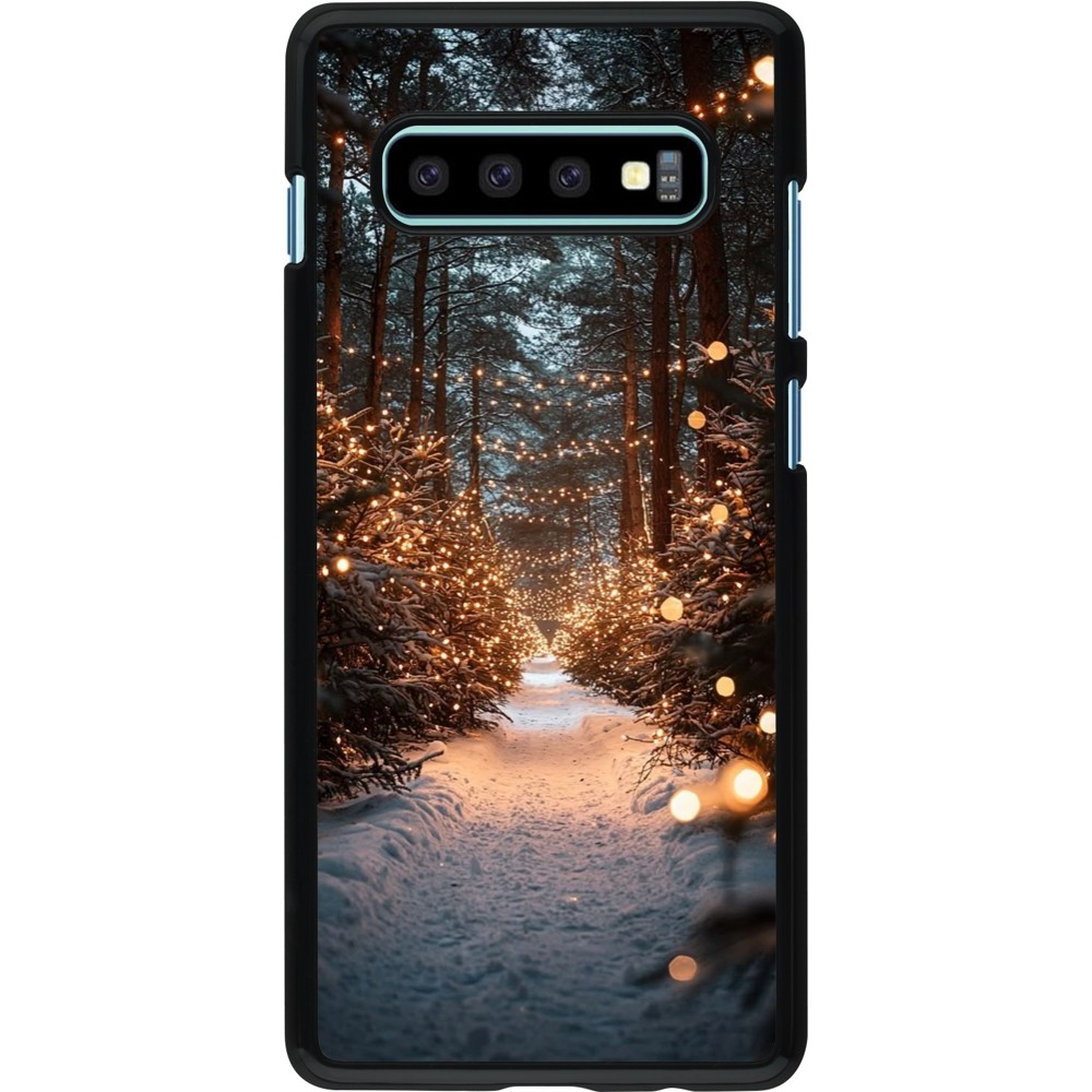 Samsung Galaxy S10+ Case Hülle - Winter 25 Winter snowy road