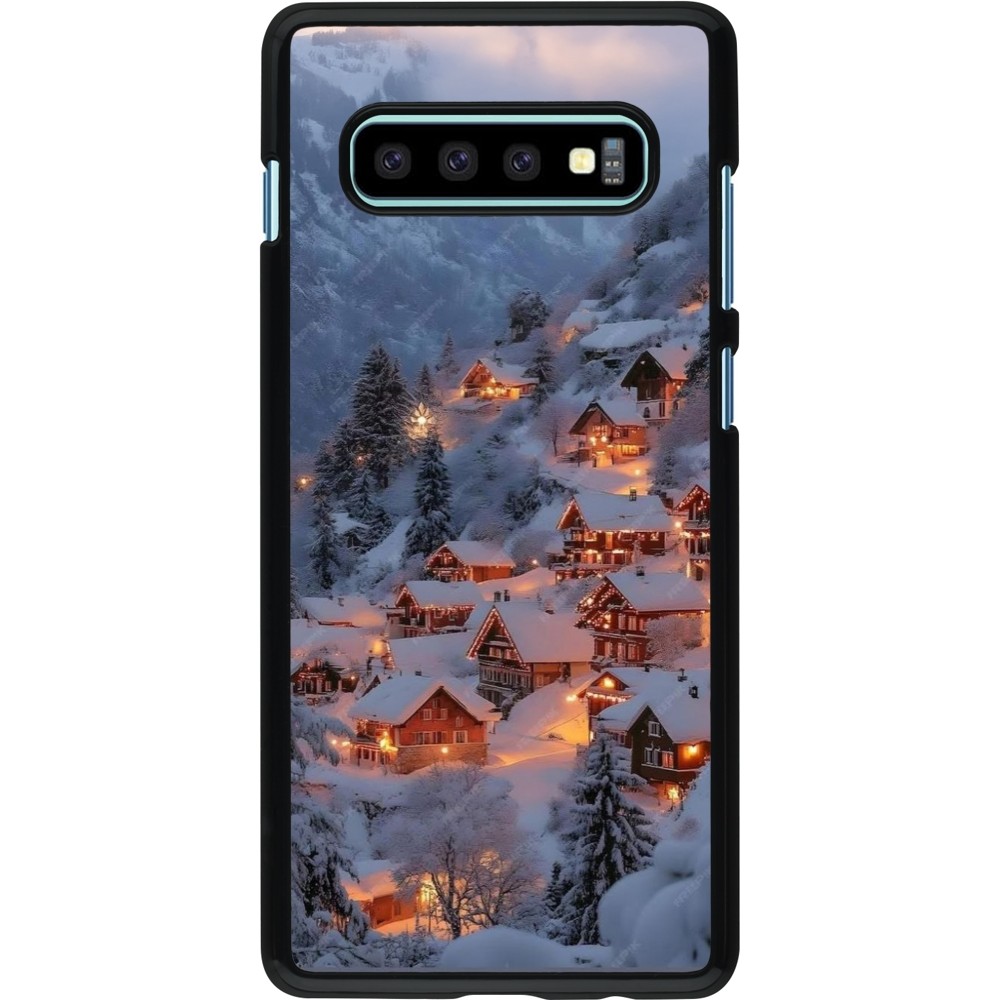 Coque Samsung Galaxy S10+ - Winter 25 Winter snowy village