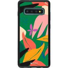 Hülle Samsung Galaxy S10+ - Silikon schwarz Abstract Jungle