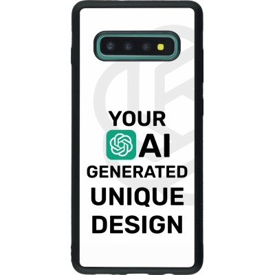 Samsung Galaxy S10+ Case Hülle - Silikon schwarz 100% einzigartig erstellt dank Deiner Kreativität und künstlicher Intelligenz (KI)