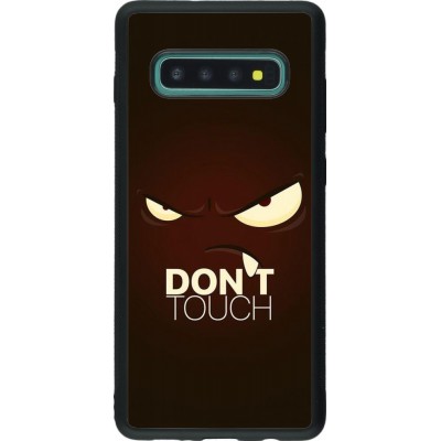 Coque Samsung Galaxy S10+ - Silicone rigide noir Angry Dont Touch