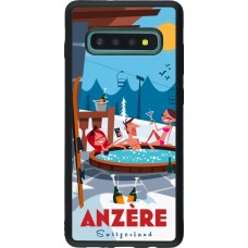 Coque Samsung Galaxy S10+ - Silicone rigide noir Anzère Mountain Jacuzzi