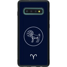 Samsung Galaxy S10+ Case Hülle - Silikon schwarz Astrologie Widder