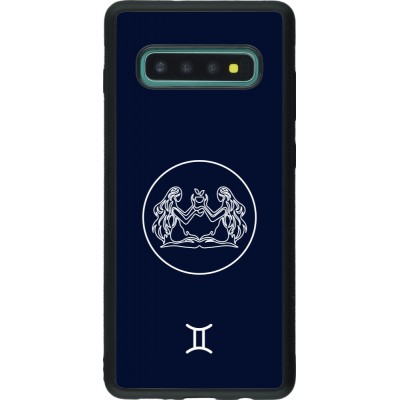 Samsung Galaxy S10+ Case Hülle - Silikon schwarz Astrologie Zwillinge