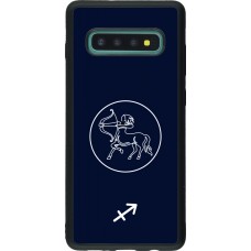 Samsung Galaxy S10+ Case Hülle - Silikon schwarz Astrologie Schütze
