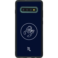 Coque Samsung Galaxy S10+ - Silicone rigide noir Astrologie Scorpion