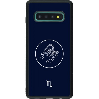 Coque Samsung Galaxy S10+ - Silicone rigide noir Astrologie Scorpion