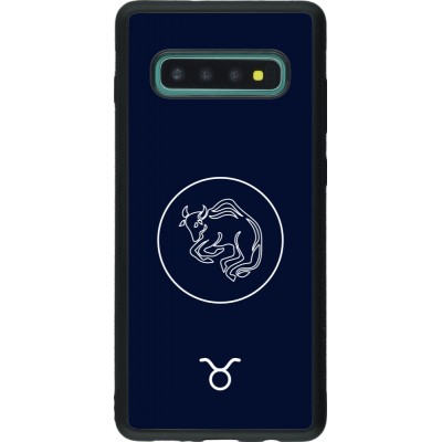 Samsung Galaxy S10+ Case Hülle - Silikon schwarz Astrologie Stier